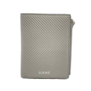 LOEWE Textured Classic Calfskin Slim Compact Wallet in Shell Gray (C779W73X01...